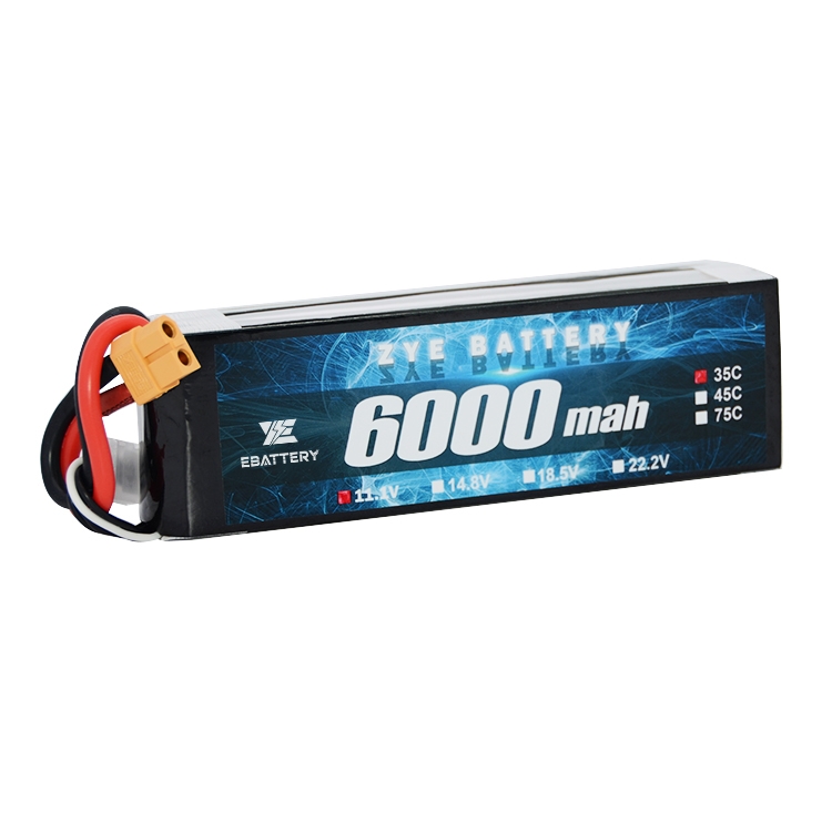 3S Lipo बॅटरी 6000mAh 60C 11.1v Lipo बॅटरी